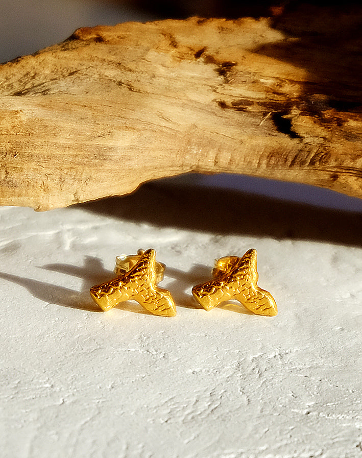 MERMAID'S FIN GOLD | EARSTUDS