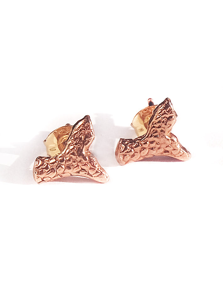MERMAID'S FIN RED GOLD | EARSTUDS