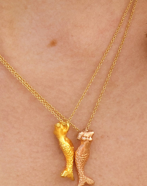 MERMAID RED GOLD | NECKLACE